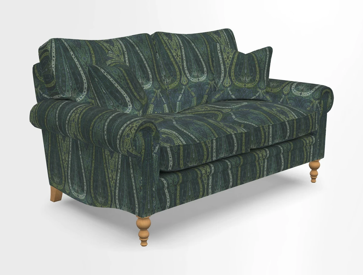 Aldingbourne 3 seater sofa in Grain Sack Stripe Linen Red