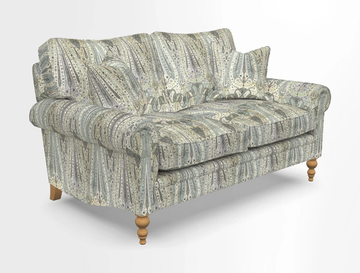 Aldingbourne 3 seater sofa in Grain Sack Stripe Linen Red