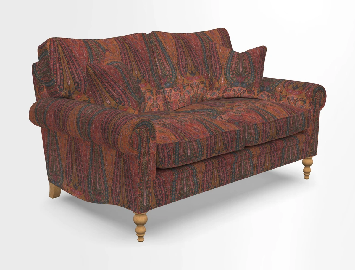 Aldingbourne 3 seater sofa in Grain Sack Stripe Linen Red