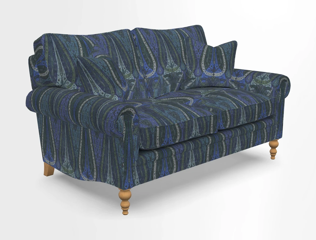 Aldingbourne 3 seater sofa in Grain Sack Stripe Linen Red