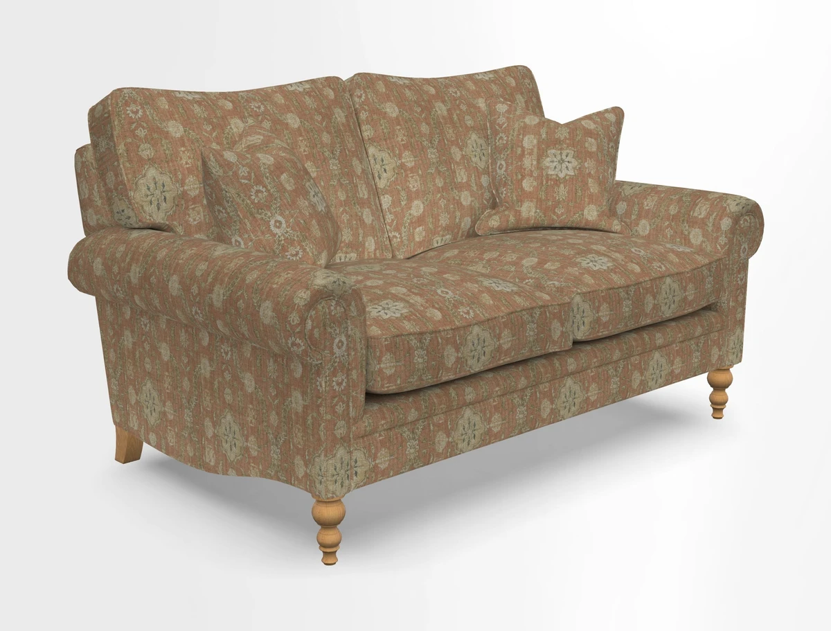 Aldingbourne 3 seater sofa in Grain Sack Stripe Linen Red