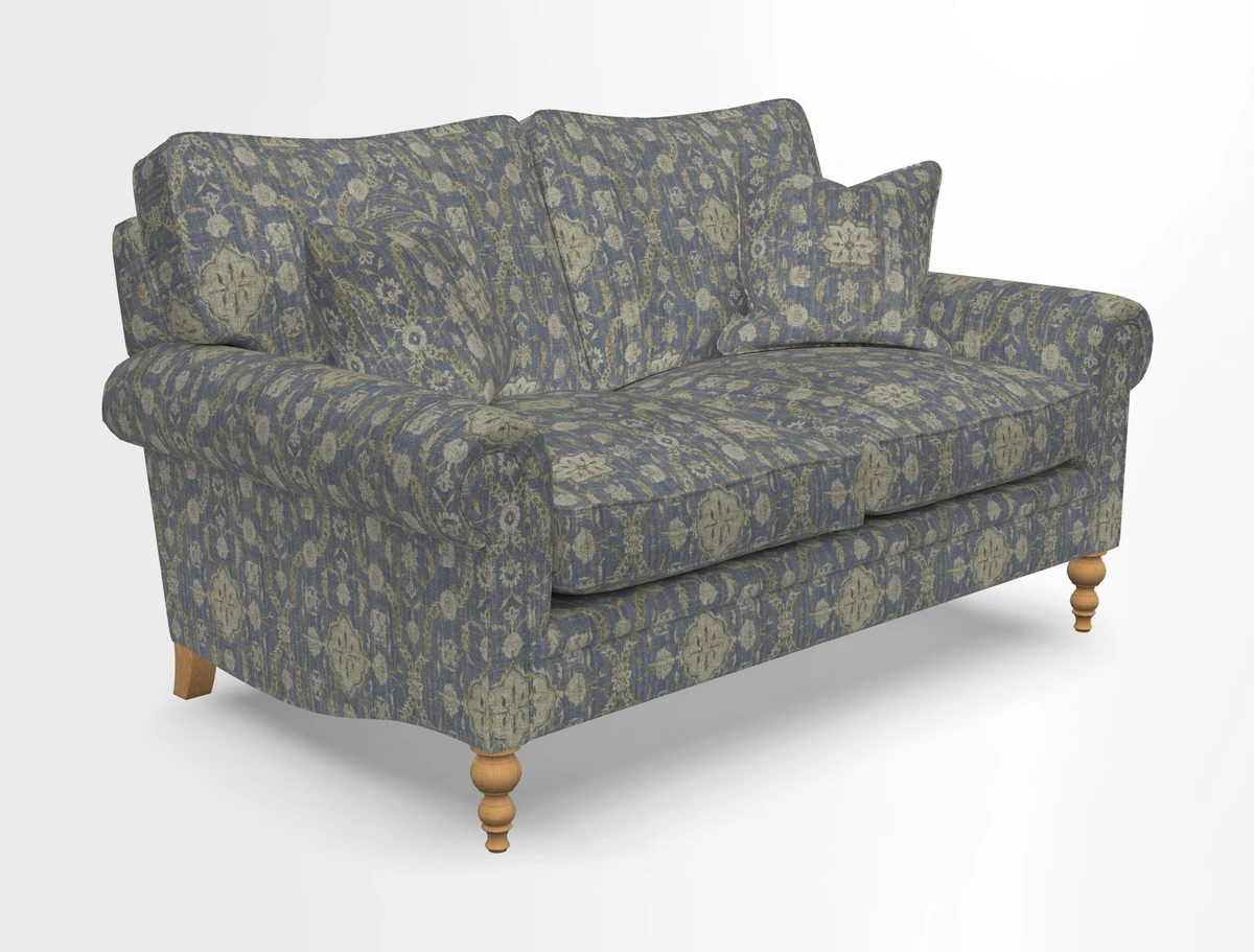 Aldingbourne 3 seater sofa in Grain Sack Stripe Linen Red