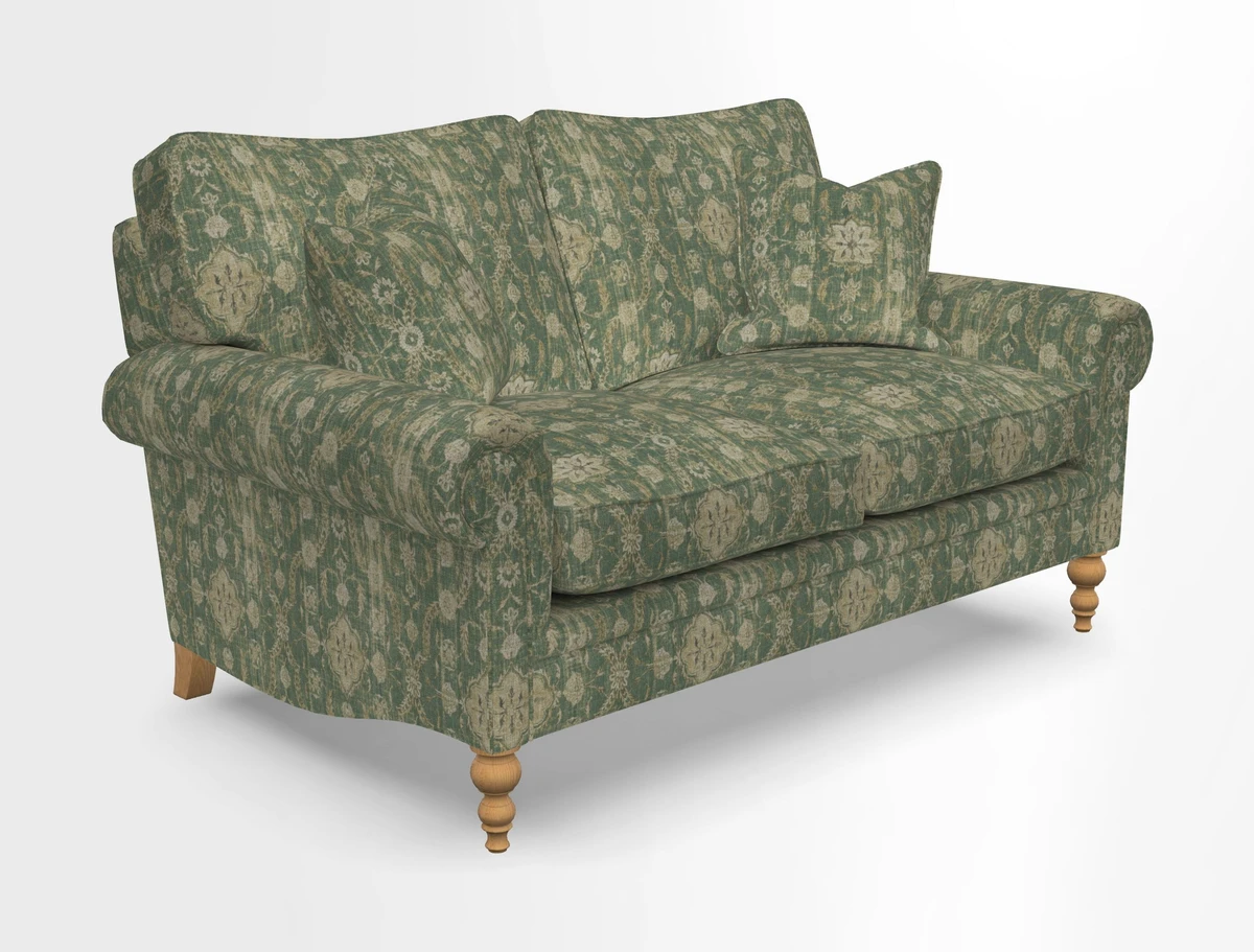 Aldingbourne 3 seater sofa in Grain Sack Stripe Linen Red