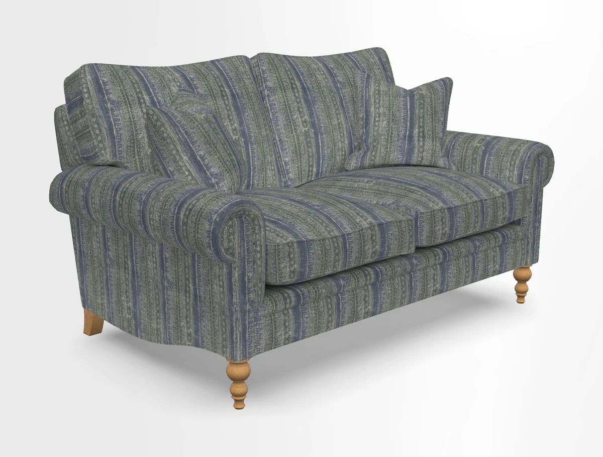 Aldingbourne 3 seater sofa in Grain Sack Stripe Linen Red