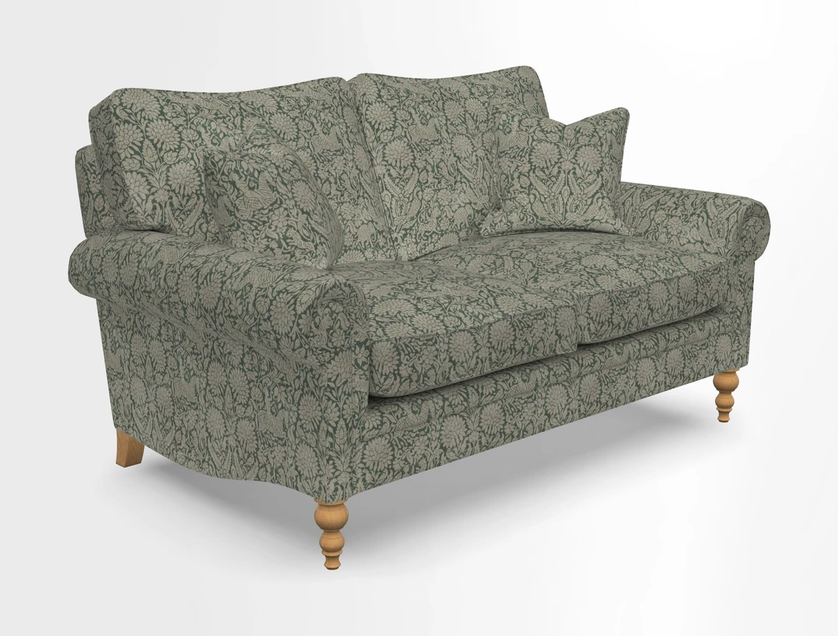 Aldingbourne 3 seater sofa in Grain Sack Stripe Linen Red
