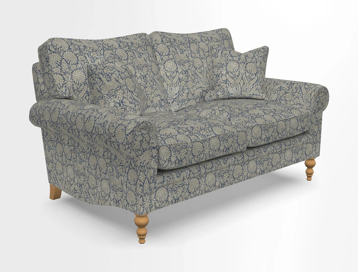 Aldingbourne 3 seater sofa in Grain Sack Stripe Linen Red