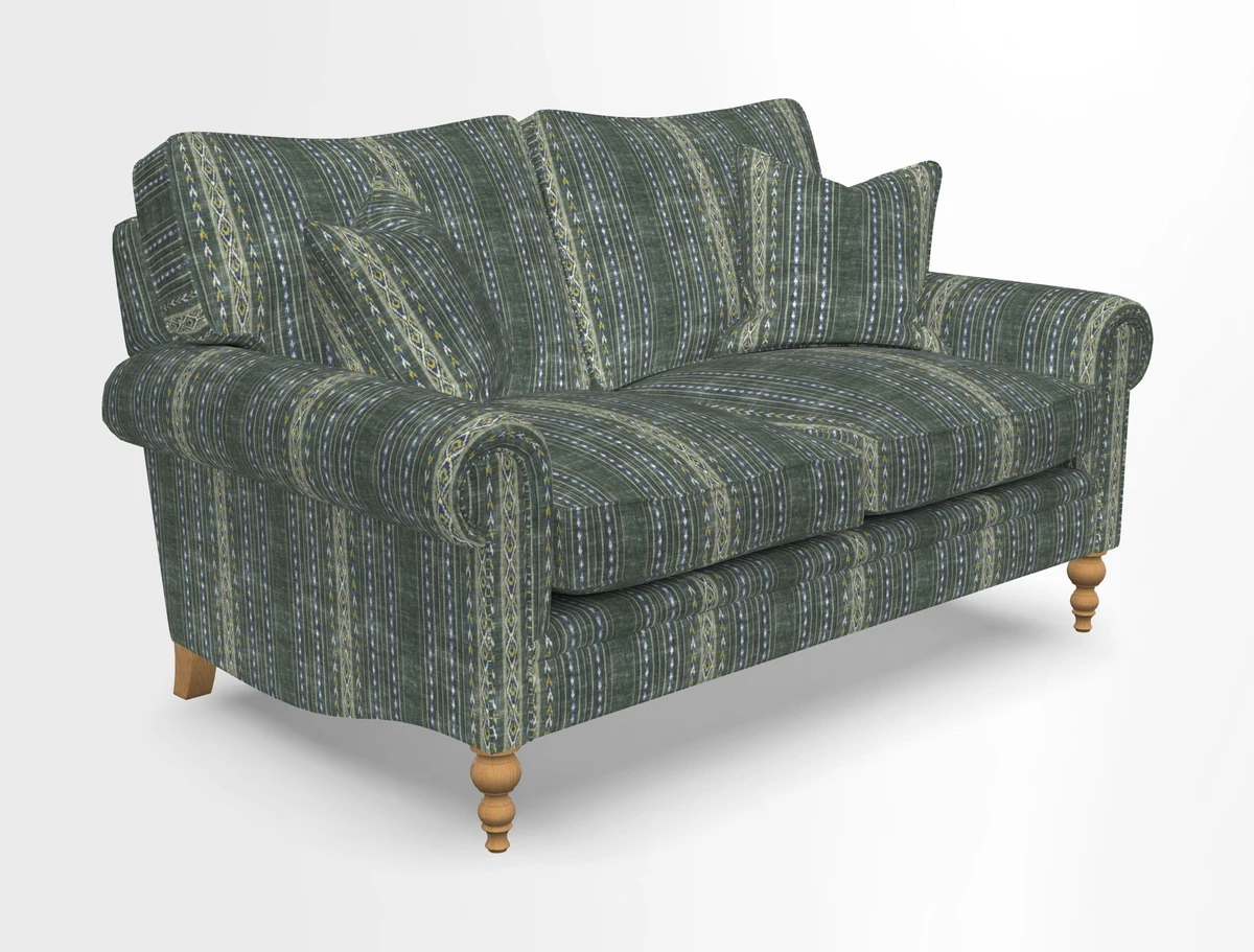Aldingbourne 3 seater sofa in Grain Sack Stripe Linen Red