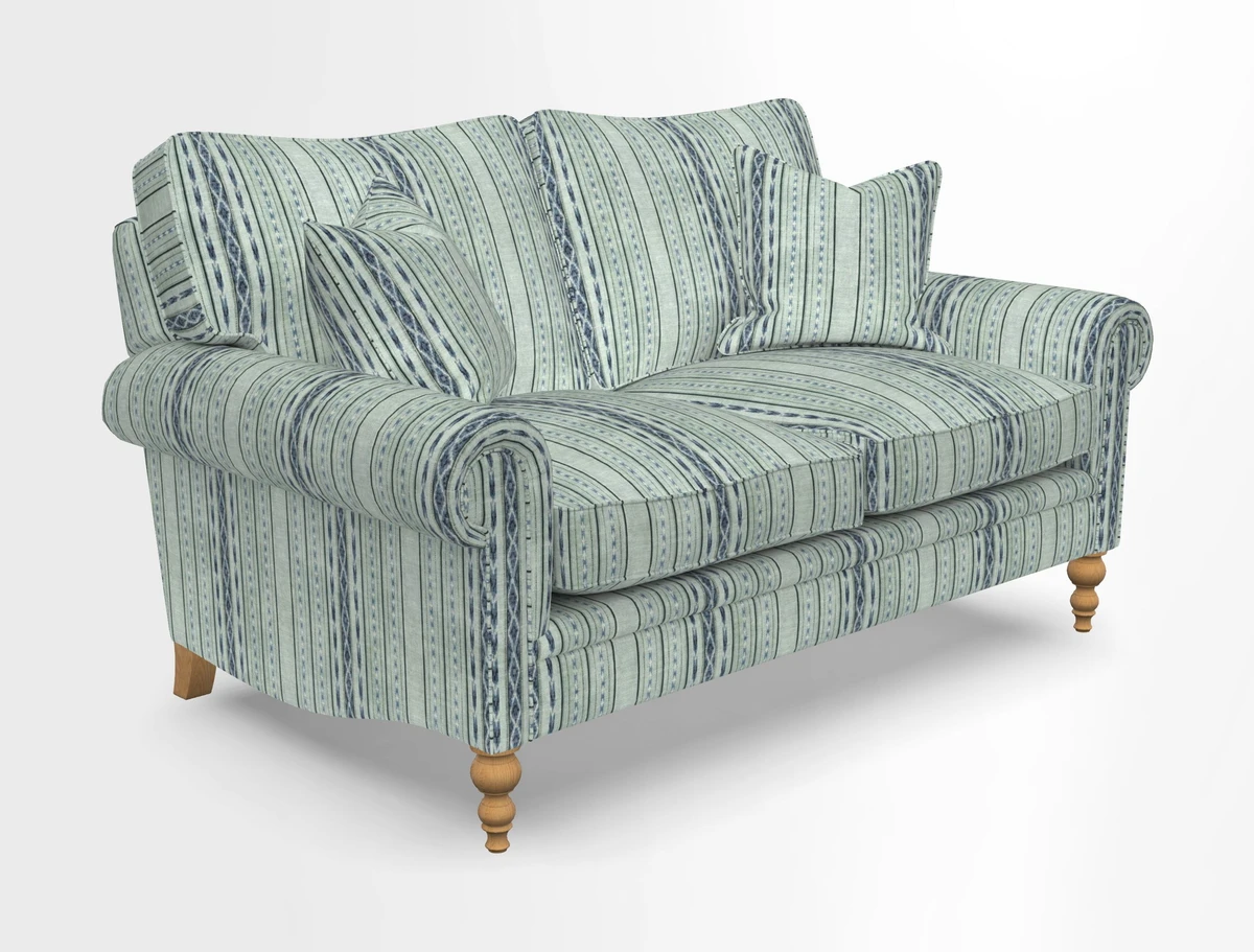 Aldingbourne 3 seater sofa in Grain Sack Stripe Linen Red