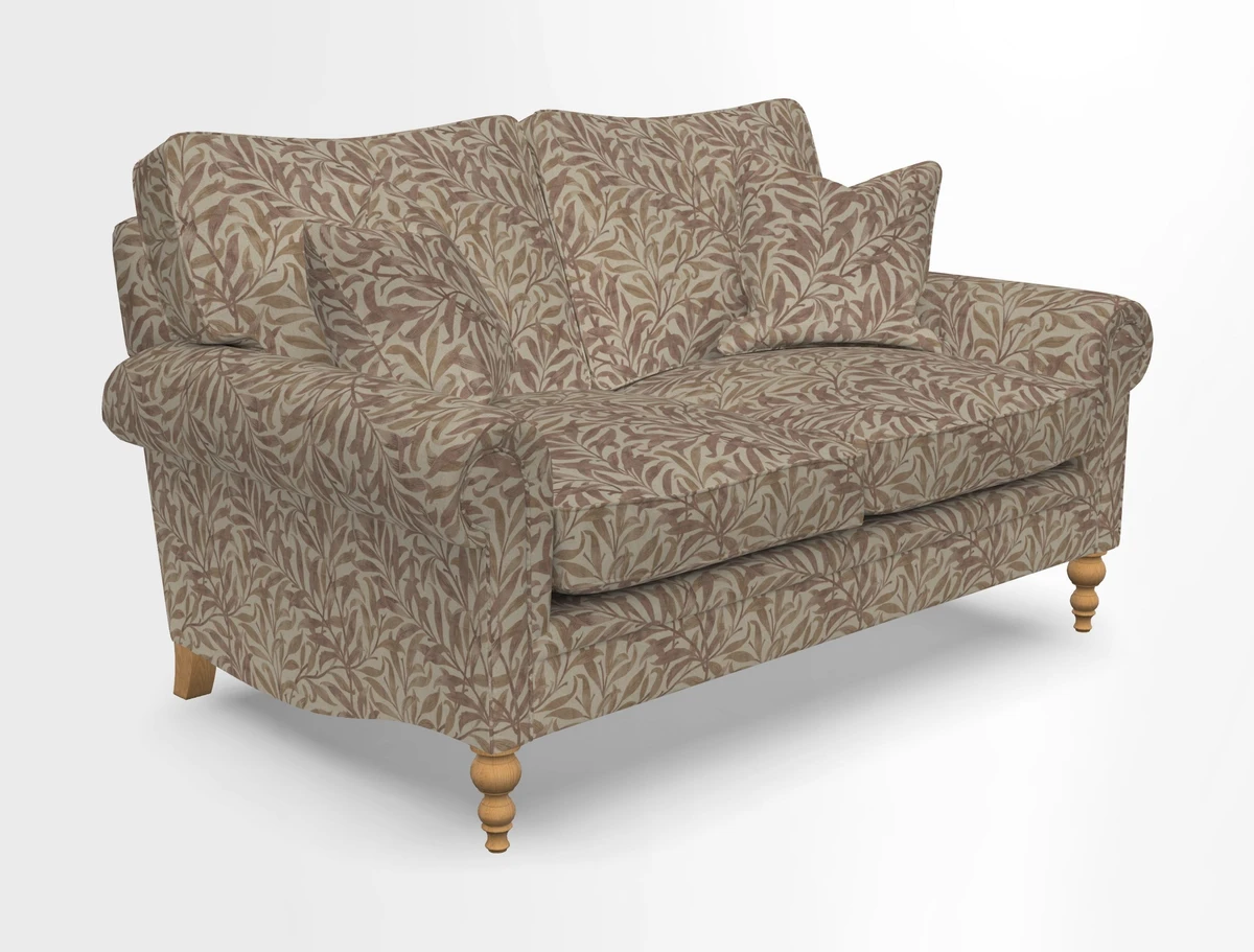 Aldingbourne 3 seater sofa in Grain Sack Stripe Linen Red
