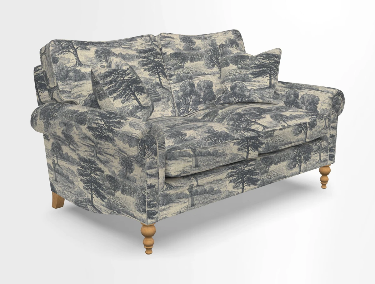 Aldingbourne 3 seater sofa in Grain Sack Stripe Linen Red