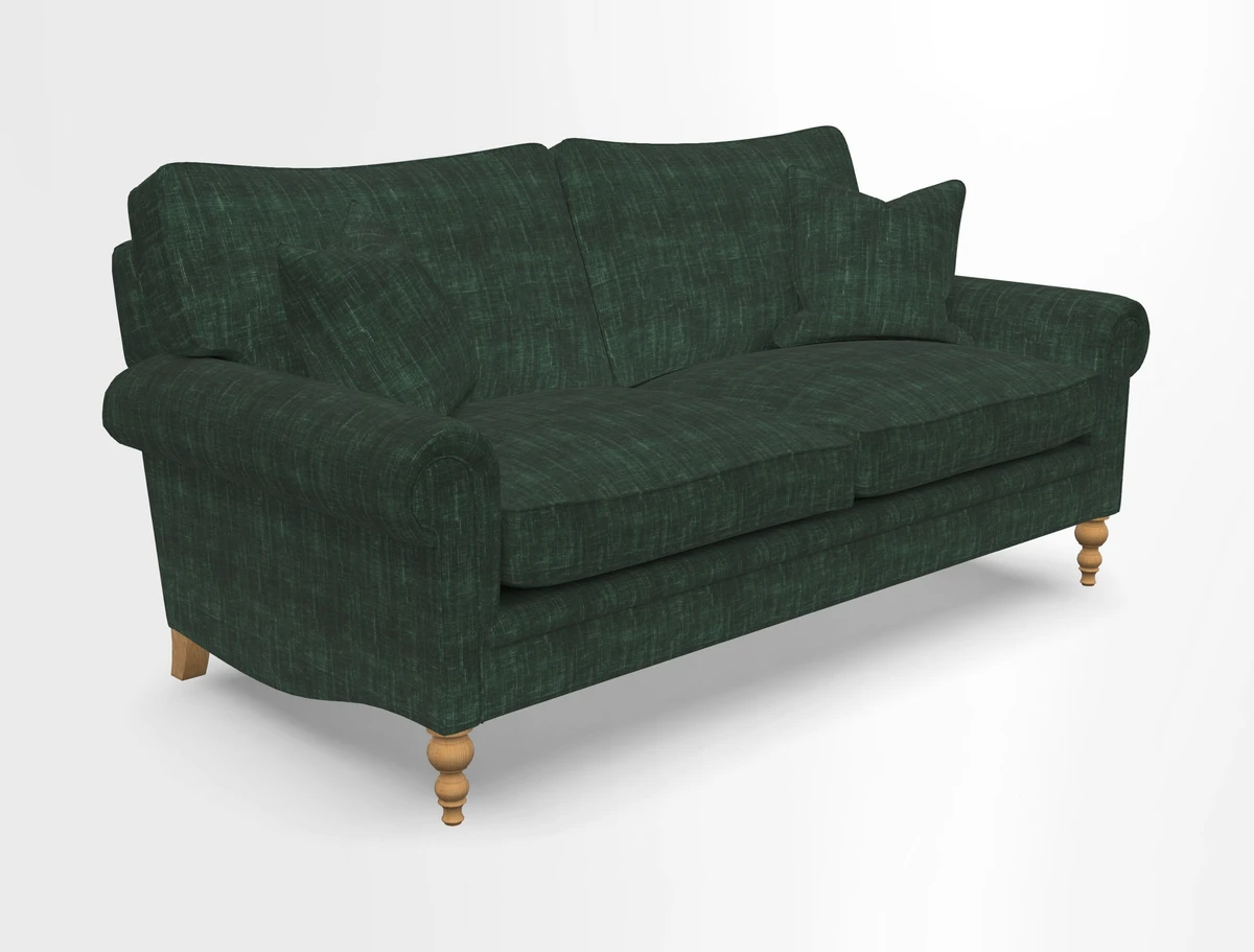 Aldingbourne 3 seater sofa in Grain Sack Stripe Linen Red