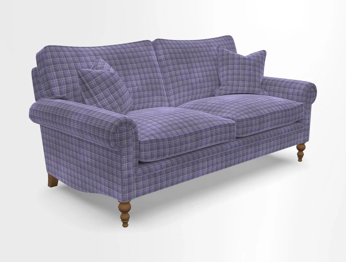 Aldingbourne 3 seater sofa in Grain Sack Stripe Linen Red
