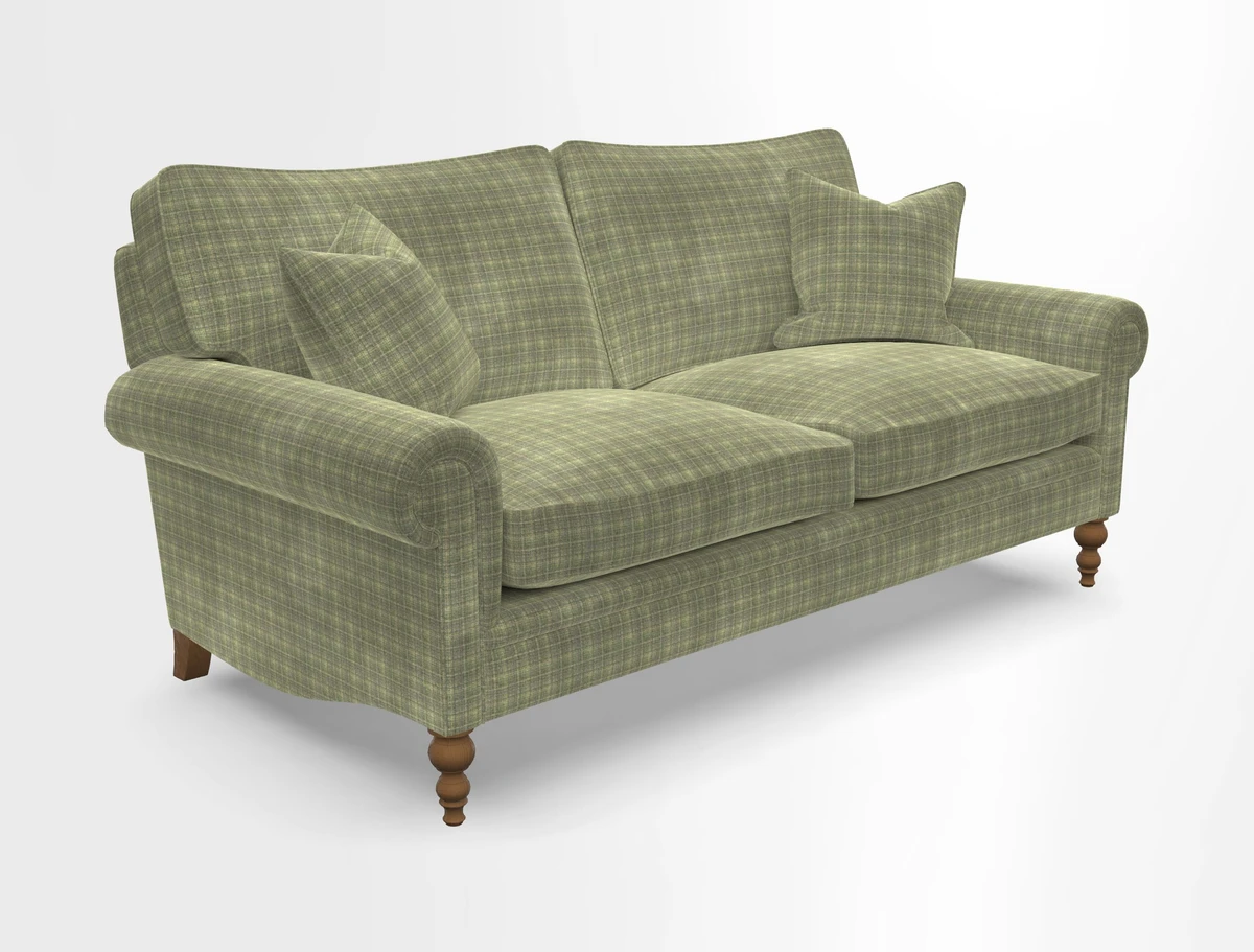 Aldingbourne 3 seater sofa in Grain Sack Stripe Linen Red