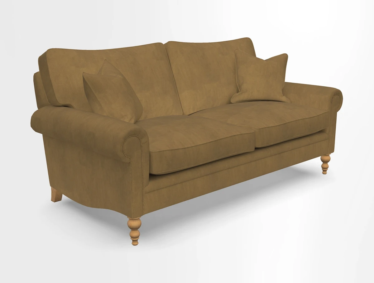 Aldingbourne 3 seater sofa in Grain Sack Stripe Linen Red