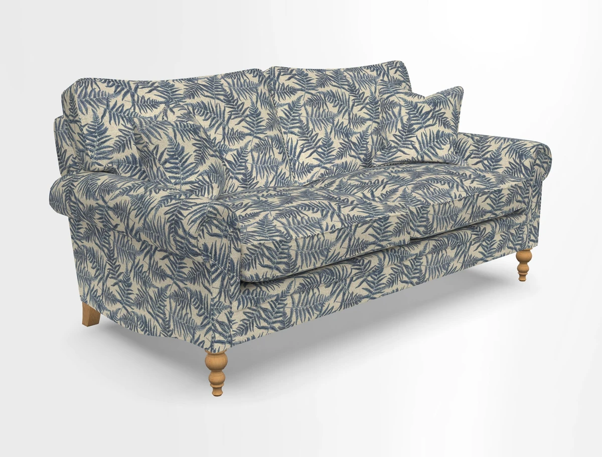 Aldingbourne 3 seater sofa in Grain Sack Stripe Linen Red