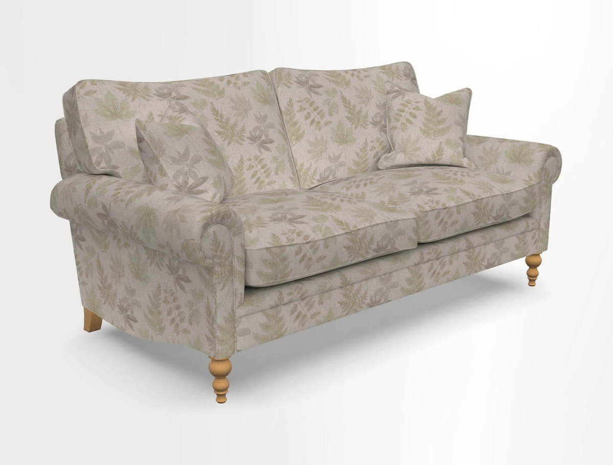 Aldingbourne 3 seater sofa in Grain Sack Stripe Linen Red