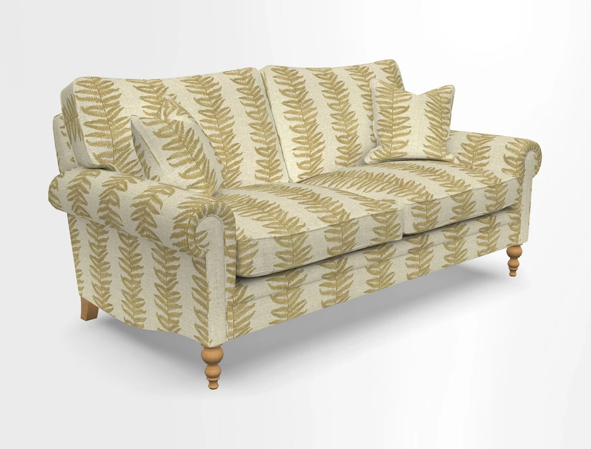 Aldingbourne 3 seater sofa in Grain Sack Stripe Linen Red