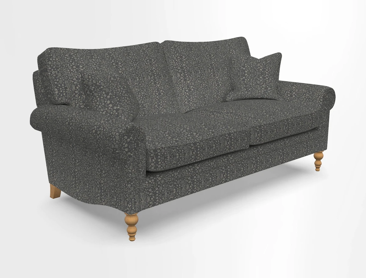 Aldingbourne 3 seater sofa in Grain Sack Stripe Linen Red