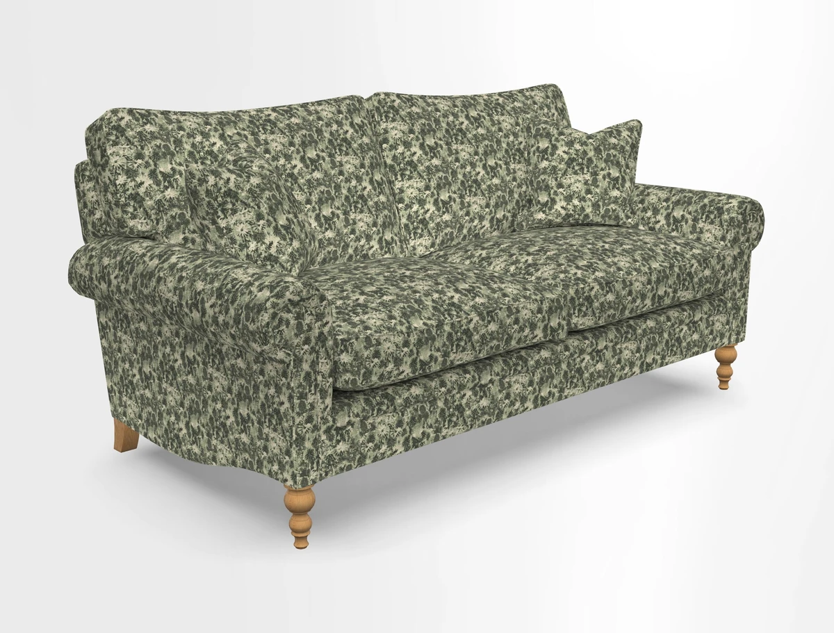 Aldingbourne 3 seater sofa in Grain Sack Stripe Linen Red