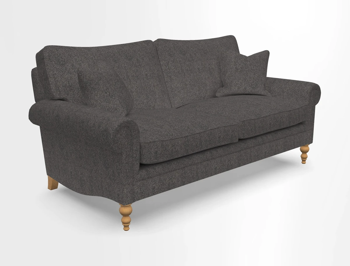 Aldingbourne 3 seater sofa in Grain Sack Stripe Linen Red