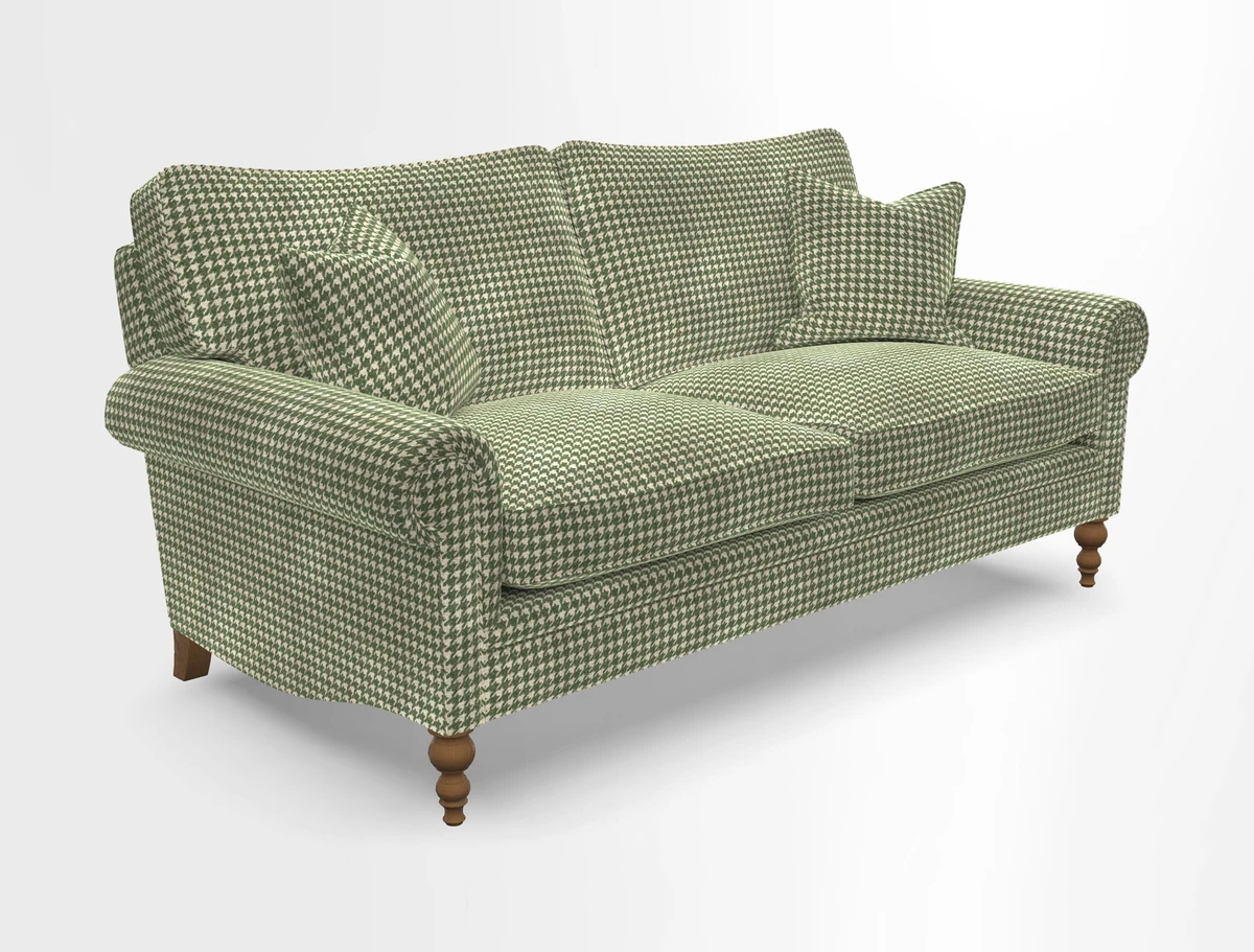 Aldingbourne 3 seater sofa in Grain Sack Stripe Linen Red