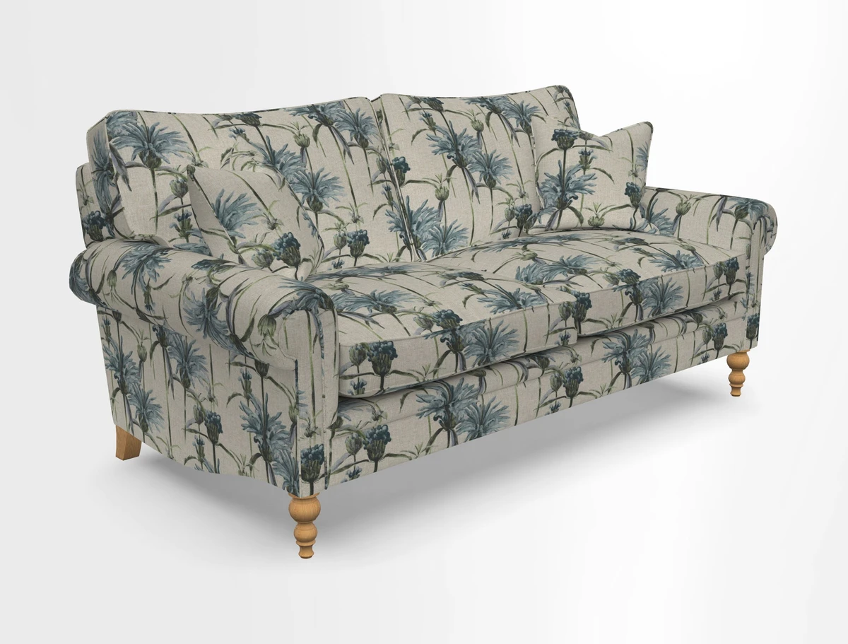 Aldingbourne 3 seater sofa in Grain Sack Stripe Linen Red