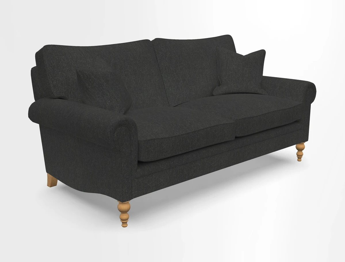 Aldingbourne 3 seater sofa in Grain Sack Stripe Linen Red