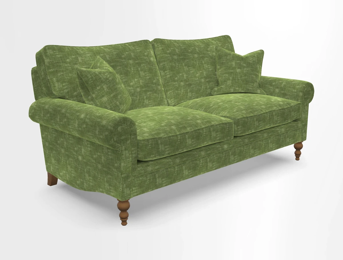 Aldingbourne 3 seater sofa in Grain Sack Stripe Linen Red