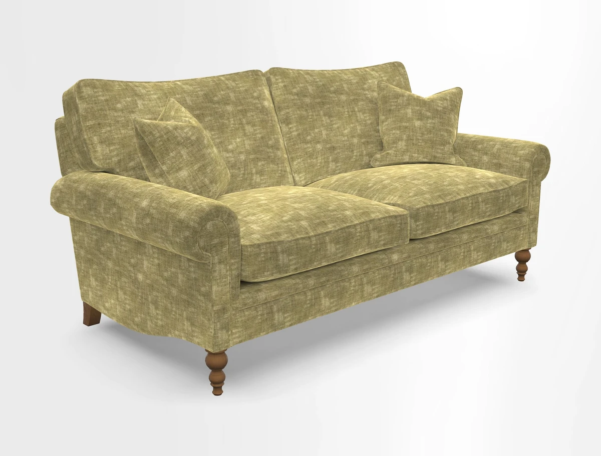 Aldingbourne 3 seater sofa in Grain Sack Stripe Linen Red
