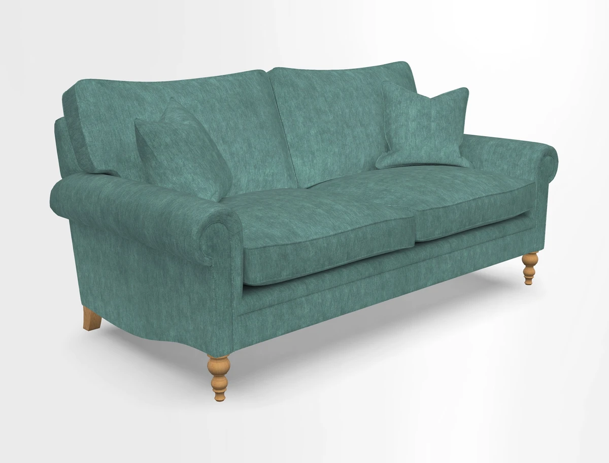 Aldingbourne 3 seater sofa in Grain Sack Stripe Linen Red