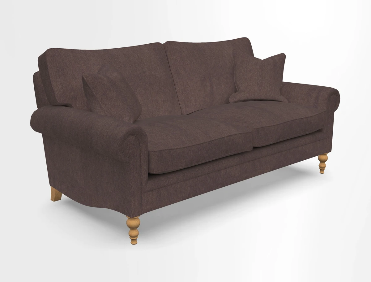 Aldingbourne 3 seater sofa in Grain Sack Stripe Linen Red