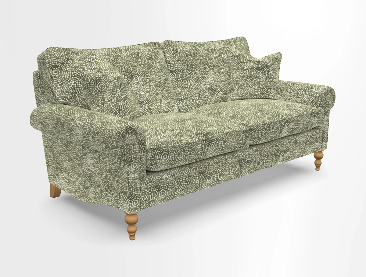 Aldingbourne 3 seater sofa in Grain Sack Stripe Linen Red