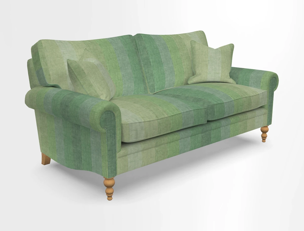 Aldingbourne 3 seater sofa in Grain Sack Stripe Linen Red