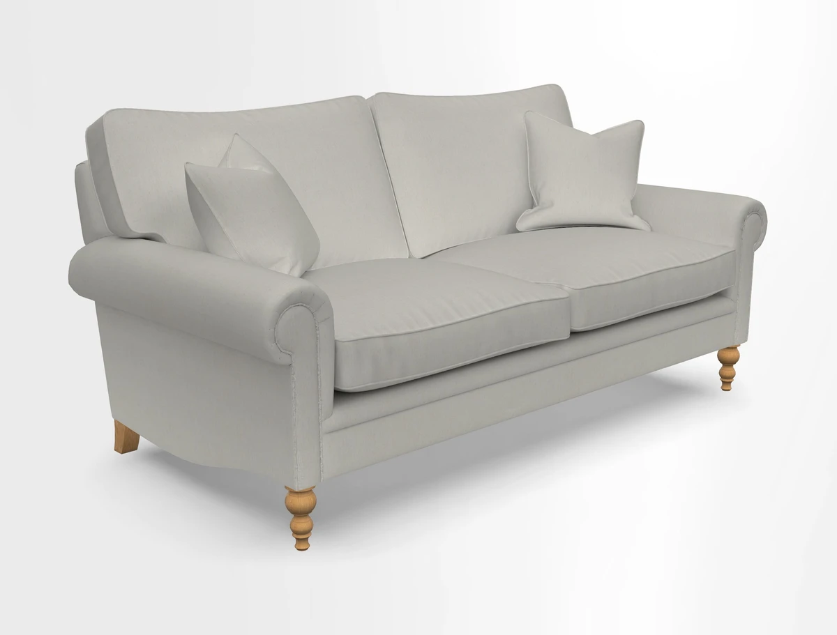 Aldingbourne 3 seater sofa in Grain Sack Stripe Linen Red
