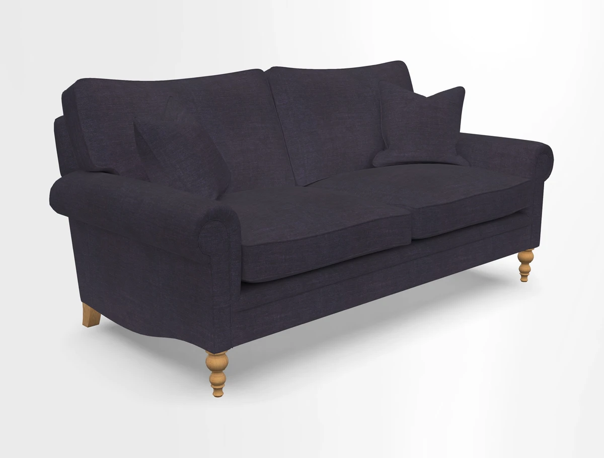 Aldingbourne 3 seater sofa in Grain Sack Stripe Linen Red