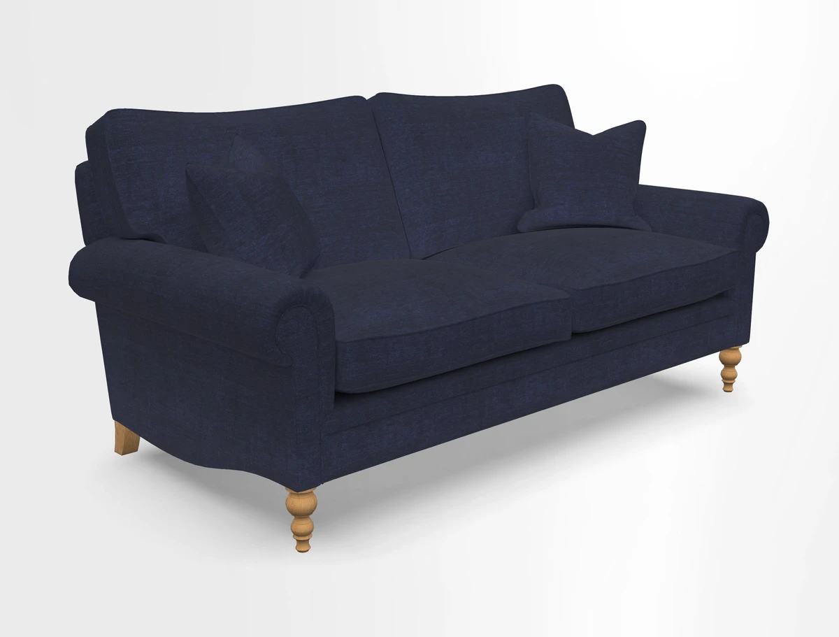 Aldingbourne 3 seater sofa in Grain Sack Stripe Linen Red