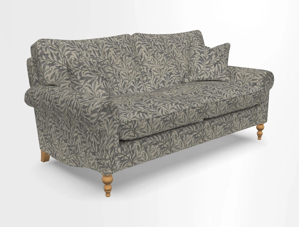 Aldingbourne 3 seater sofa in Grain Sack Stripe Linen Red