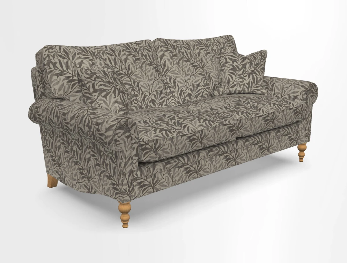 Aldingbourne 3 seater sofa in Grain Sack Stripe Linen Red
