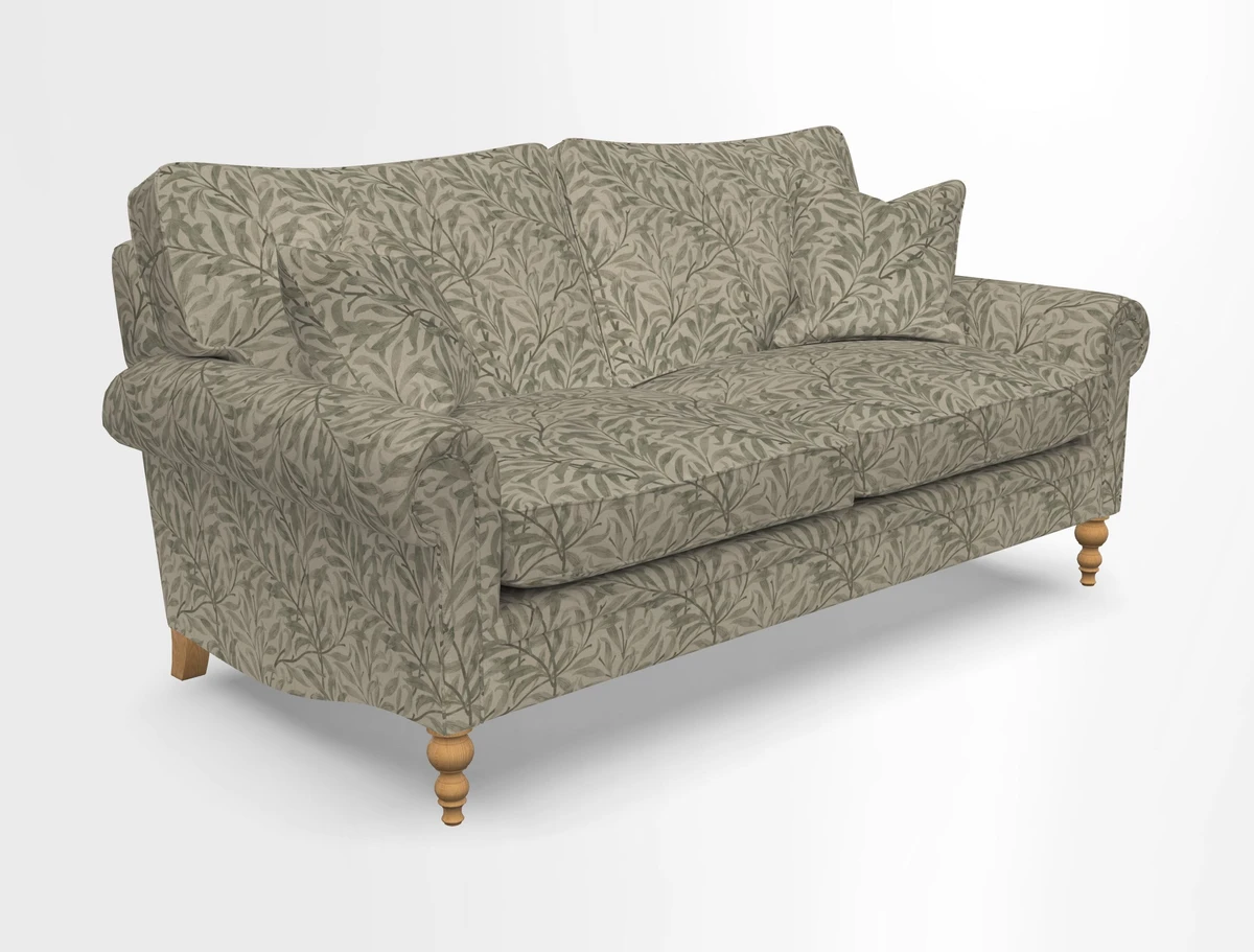Aldingbourne 3 seater sofa in Grain Sack Stripe Linen Red