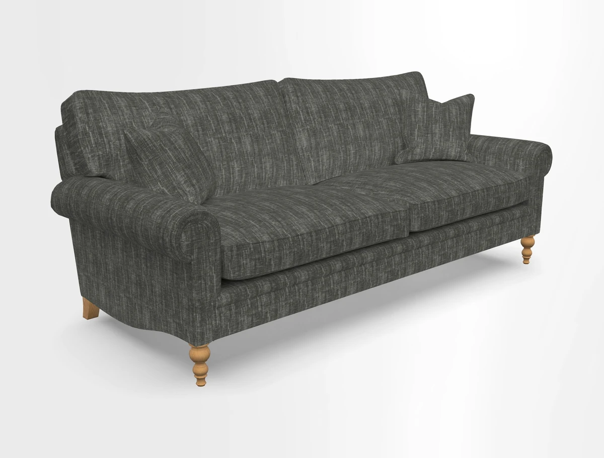 Aldingbourne 3 seater sofa in Grain Sack Stripe Linen Red