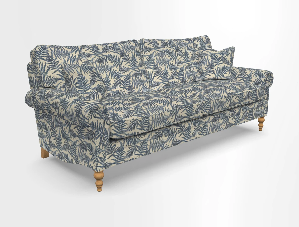 Aldingbourne 3 seater sofa in Grain Sack Stripe Linen Red