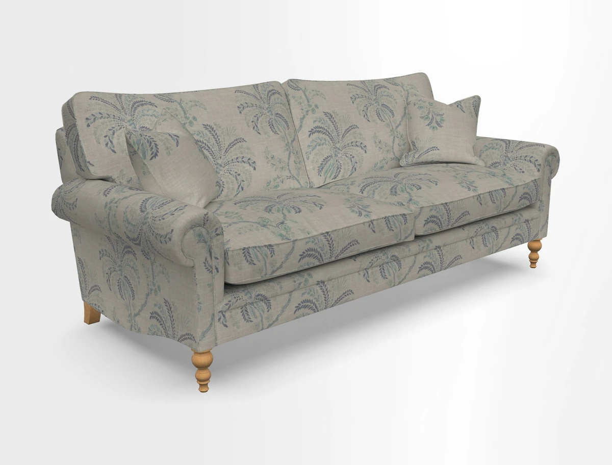 Aldingbourne 3 seater sofa in Grain Sack Stripe Linen Red