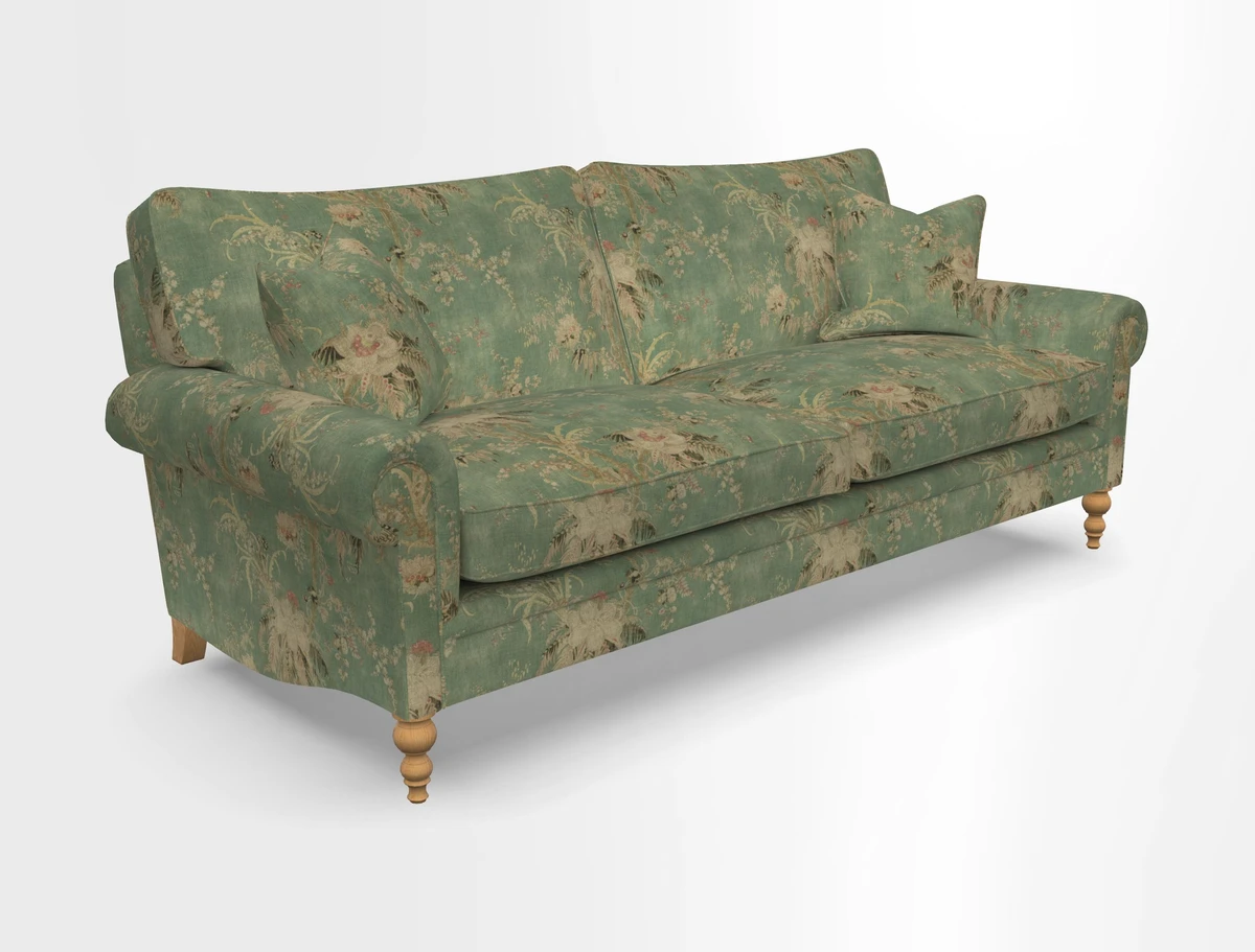 Aldingbourne 3 seater sofa in Grain Sack Stripe Linen Red