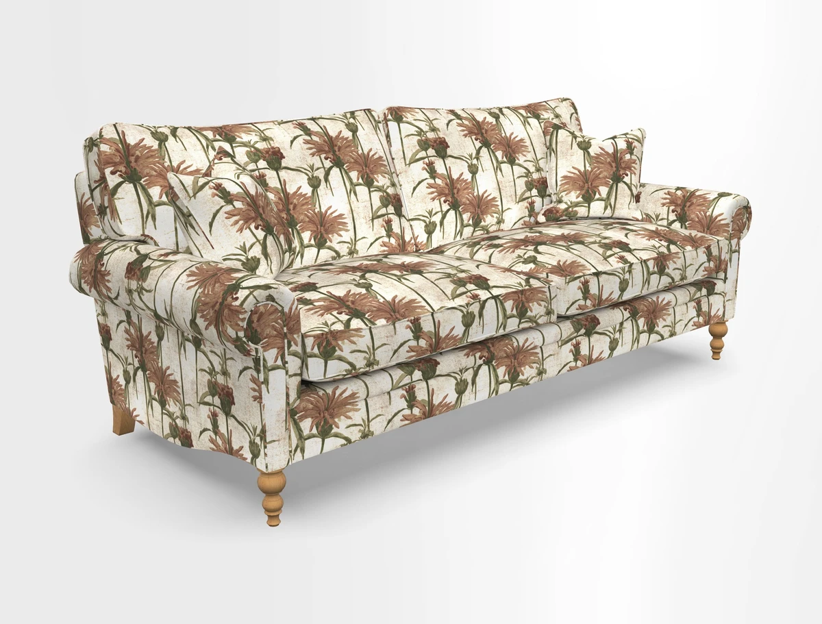Aldingbourne 3 seater sofa in Grain Sack Stripe Linen Red