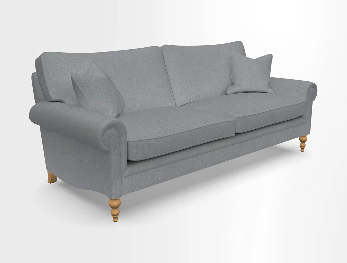 Aldingbourne 3 seater sofa in Grain Sack Stripe Linen Red