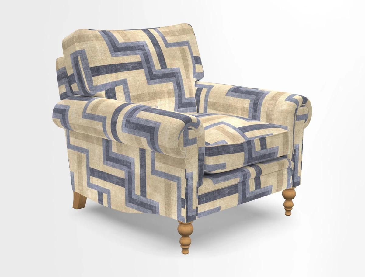 Aldingbourne Chair in Grain Sack Stripe Linen Red