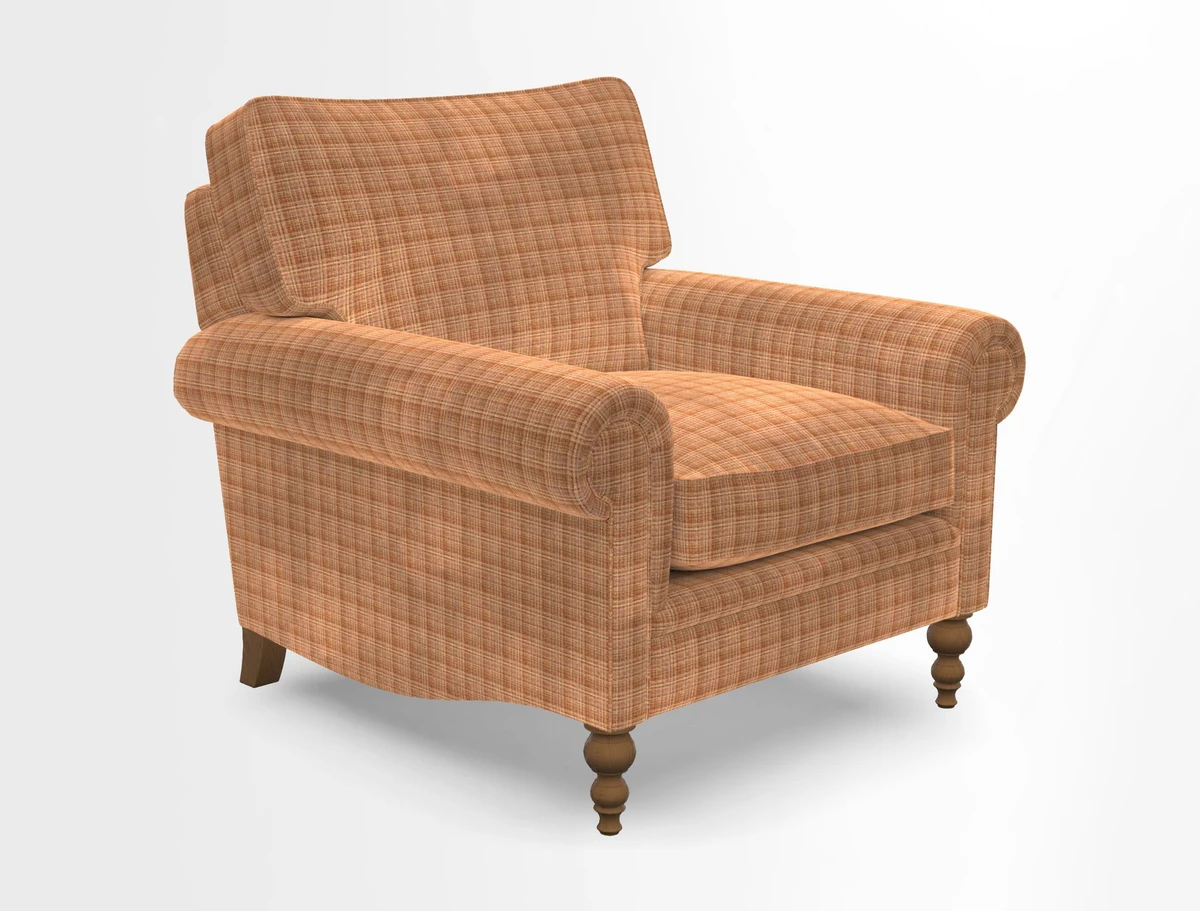 Aldingbourne Chair in Grain Sack Stripe Linen Red