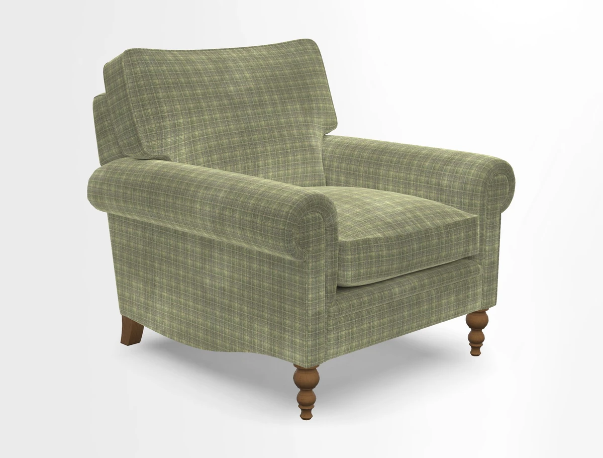 Aldingbourne Chair in Grain Sack Stripe Linen Red