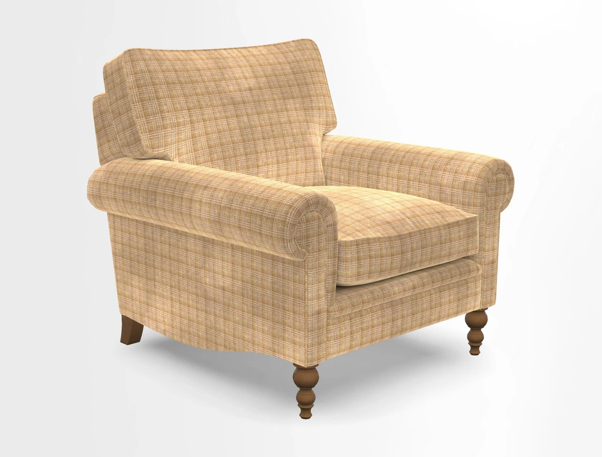 Aldingbourne Chair in Grain Sack Stripe Linen Red