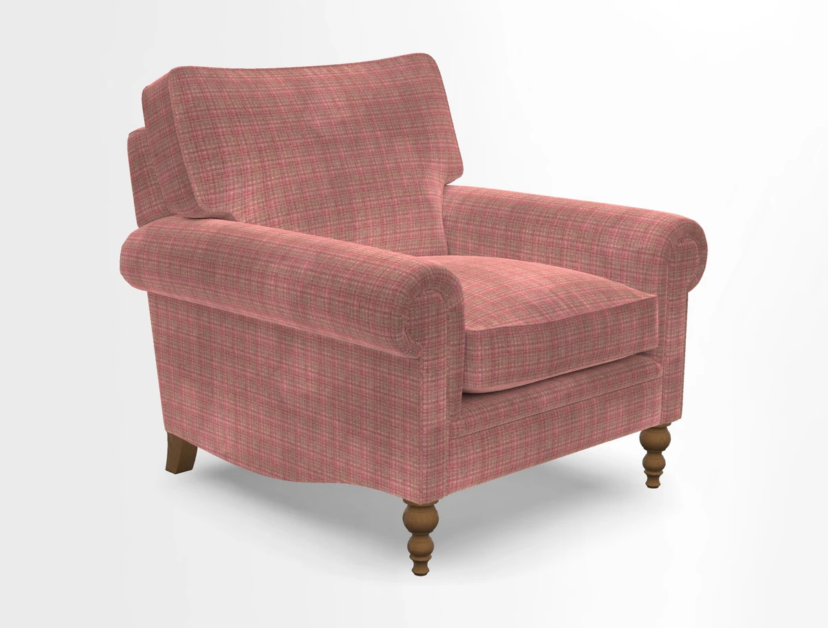 Aldingbourne Chair in Grain Sack Stripe Linen Red